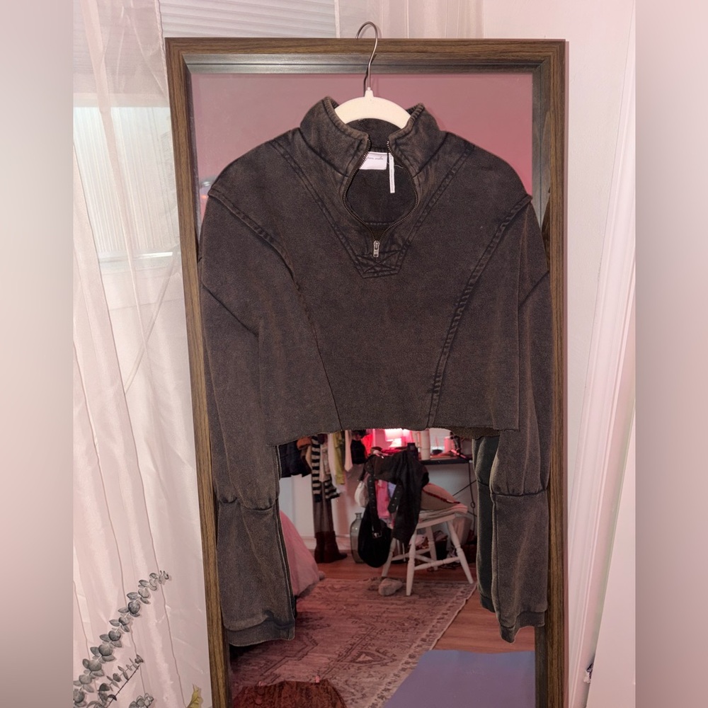 Out from under cropped 1/4 zip